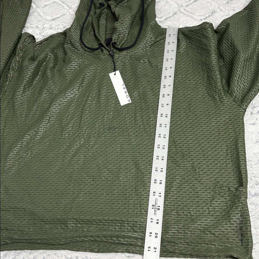 Koral Friley Shiny Netz Sweatshirt hoodie in Juniper Green medium - Picture 8 of 10